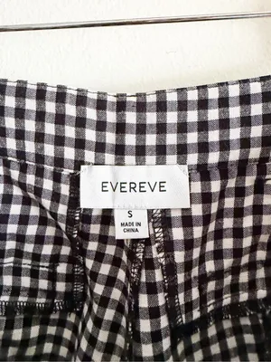 Evereve Black & White Gingham Pants Size S thumbnail 5