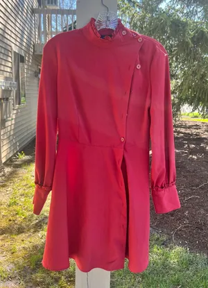 Who What Wear Ruffle Long Sleeve Dress thumbnail 1