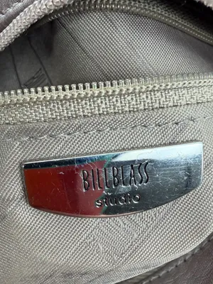 Bill Blass Studio Taupe Leather Shoulder Bag Multi Compartment Silver Buckle thumbnail 5