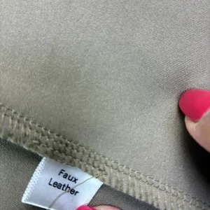 Joan Vass New York Faux Leather Blazer Women S Tan Open Front Faux Suede‎ Career thumbnail 9