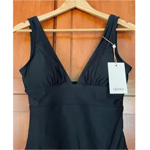 Quince Italian Plunge One-Piece Swimsuit Black Size Small NEW thumbnail 3