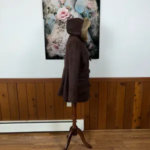 Gorgeous Marc New York Coyote Fur Trim Toggle Coat! thumbnail 6