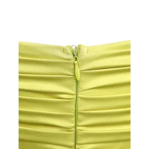 SheIn Olive Green Satin Cut Out Maxi Dress Sz Lg thumbnail 5