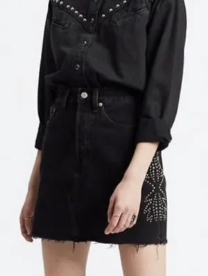 {Levi's} High Rise Deconstructed Button Fly Skirt thumbnail 1