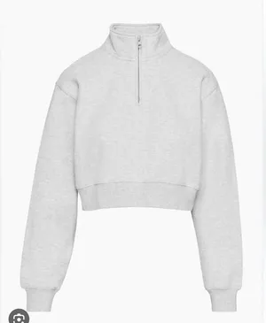 Aritzia Tna Cozy Fleece Perfect Cropped 1/4 Zip Fleece Top Sz XL Color is Cream thumbnail 1