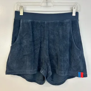 KULE The Terry Venus Shorts Dark Navy Blue Terrycloth Shorts Size Small thumbnail 1