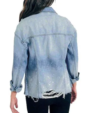 Distressed Paint Splatter Denim Jacket thumbnail 2