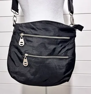 Baggallini crossbody shoulder black bag zipper purse thumbnail 1