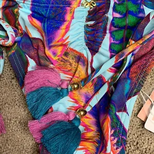 PILYQ Vida feather teeny string bikini set. New thumbnail 10