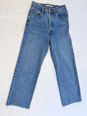 Levi's Ribcage Straight Ankle Jeans – Dance Around (Medium Wash) – 27 thumbnail 4