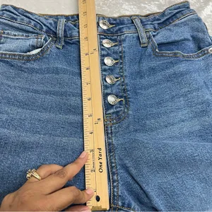 Flair Bell Bottom Jeans Womens 8 retro Boho Hippie Button Fly 90s Y2K thumbnail 6