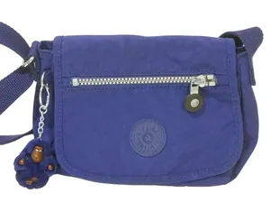 KIPLING Sabian Crossbody Mini Shoulder Bag Blue Monkey Keychain thumbnail 1