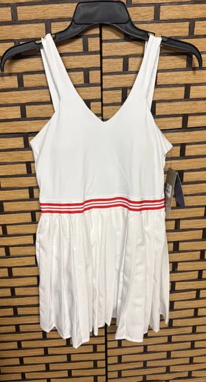 Avia White And Red Pleated Tennis Dress With Built In Shorts‎ Size Small thumbnail 1