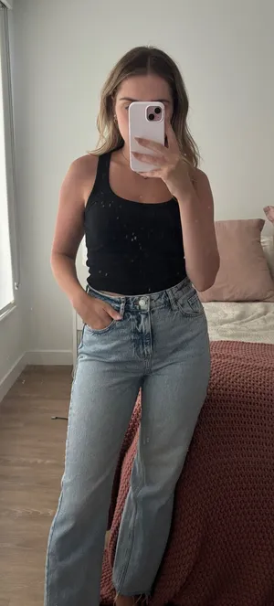High-Waisted ZARA Jeans thumbnail 1