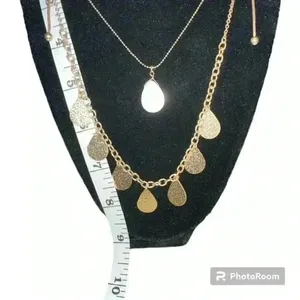 Melrose‎ and Market Double Layered Gold Charm Necklace thumbnail 4