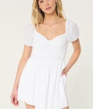 Hollister White Dress Tie Back thumbnail 1