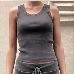 Brandy Melville Ronnie Gray Lace Tank thumbnail 1