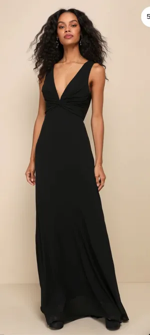 Black Bridesmaid Dress Lulus thumbnail 1