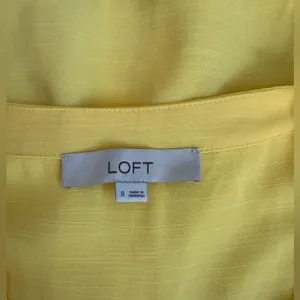 LOFT BUTTER YELLOW BUTTON FLARE MINI DRESS V NECK BUTTON DOWN SIZE 8 thumbnail 10