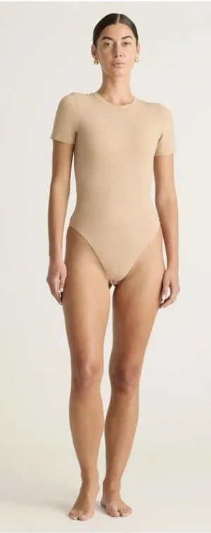 Quince Second Skin T-Shirt Bodysuit Sand Beige Size XL thumbnail 1