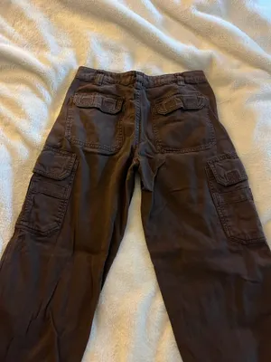Garage Brown Low-Rise Cargo Pants thumbnail 3