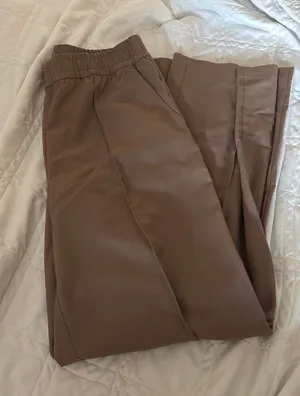 H&M Wide Leg Pants Brown Size M thumbnail 1