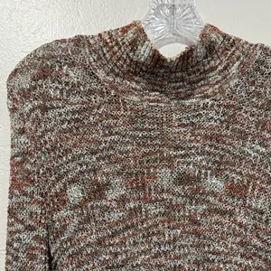 Free People open Knit mock neck Spacedye Sweater thumbnail 3