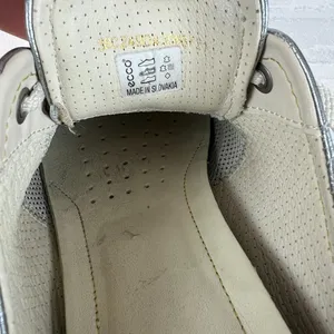 Ecco Sneakers Womens‎ 38 Metallic Silver Leather Lace Up 7 7.5 thumbnail 11