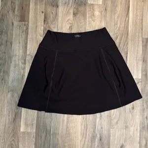 Abercrombie & Fitch YPB sculptLUX Athletic Skirt Skort with Slit Black Large thumbnail 6