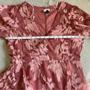 Lulus Meant to Shine Mauve Floral Jacquard Mini Dress - Size M thumbnail 10