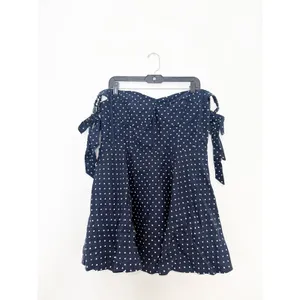 Megan Moroney Blue Polka Dot Corset Mini Dress Size XXL Off Shoulder Heart Retro thumbnail 4