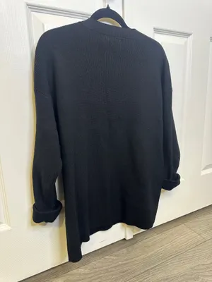 Black Thick Knit Sweater Minimal Chic Size Small by Illusory thumbnail 6