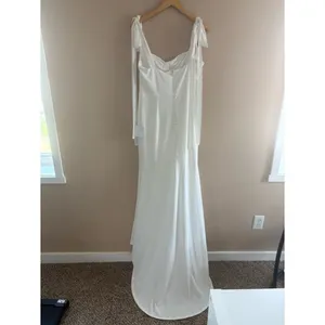 Lulus Splendid Love White Bustier Tie-Strap Mermaid Maxi Dress Size Medium Bride thumbnail 6