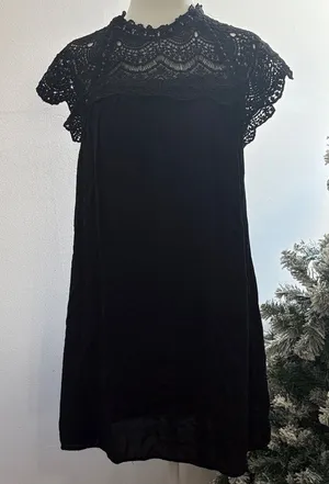 Entro Black Lace Mini Dress thumbnail 1