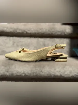 Jones New York Slingback Flats Pointed Toe Bow Balletcore Coquette Feminine thumbnail 8