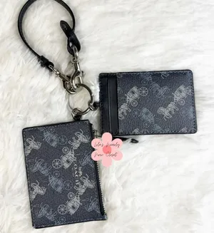 COACH ID Lanyard Card Holder Bundle Carriage Set thumbnail 1