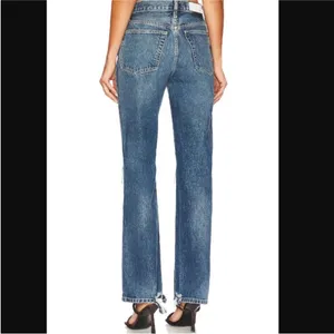 RE/DONE 90s High Rise‎ Loose Jeans NWT size 29 Destroyed Mar Blue Straight Leg thumbnail 3