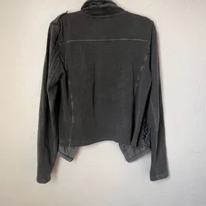 Anthropologie Saturday Sunday grey moto jacket size M thumbnail 8