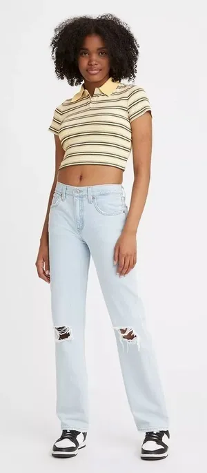 Levi’s Low‎ Pro Straight Jeans in Light Wash Size 27 thumbnail 1