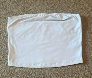  Women’s White Going Out Crop Top  thumbnail 1