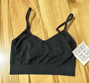 Bra Bar Women's Sz 28-30 A-DDD (Small) Soft Crop All Day Bra Black Stretch NWT thumbnail 1