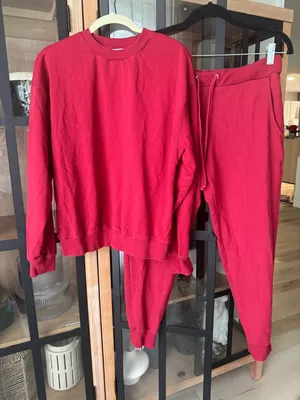 The drop set crewneck maddi supersoft joggers sweatpants modal pima pullover thumbnail 1