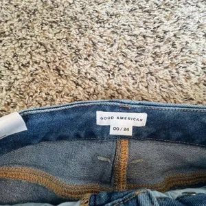 Good‎ American Blue High Rise Straight Leg Jeans Ripped Distressed Size 00 24 thumbnail 3