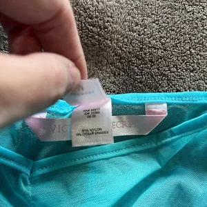 VICTORIA’S SECRET Vintage Electric Blue Sheer Lingerie Sleep Dress Sz M EUC thumbnail 4