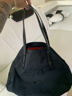 Agnès b. Voyage small black nylon bag with strap details. thumbnail 1