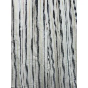 Abercrombie & Fitch Cream Navy Blue Striped Linen Wide Leg Pants Womens Size S R thumbnail 6