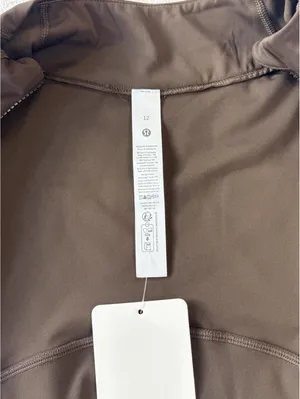 Lululemon Brown Matching Activewear Set Zip Jacket and High-Waist Leggings Size thumbnail 8