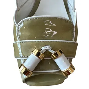 Tory Burch Ella Wedge‎ Slingback Peep Toe Patent Sandals 7 thumbnail 12