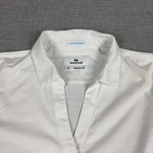 Buttercloth Shirt Womens Medium White Regular Fit Icy Cotton Stretch Long Sleeve thumbnail 2