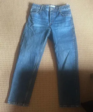 Zara button fly high rise straight leg size 6 thumbnail 1